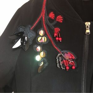 Holding for trade! do not buy! Kobi Halperin black silk bomber jacket